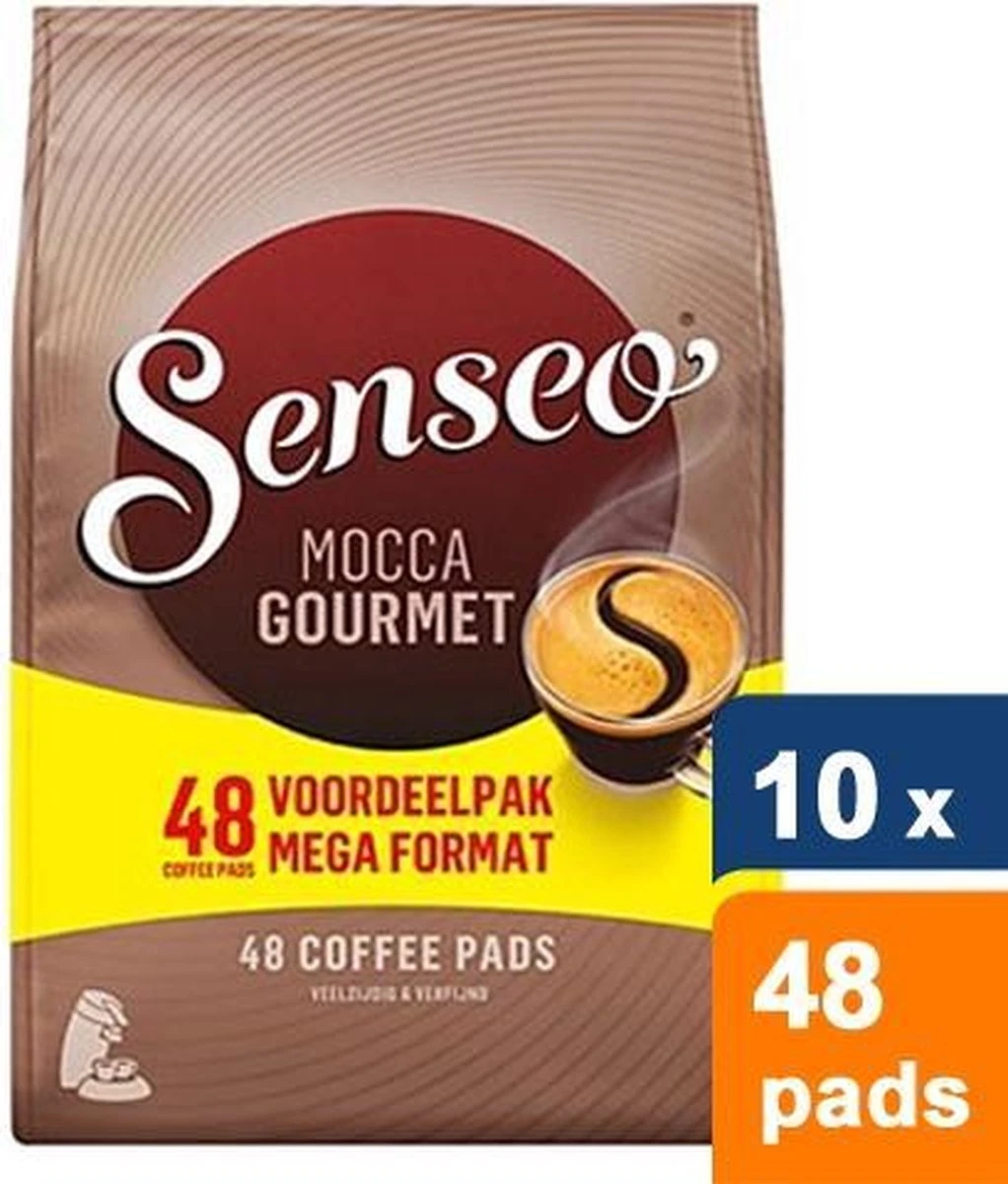 Senseo Mocca Gourmet Koffiepads - 10 x 48 stuks Senseo Mocca Gourmet Koffiepads - 10 X 48 Stuks -Lavazza Winkel 1022x1200 1