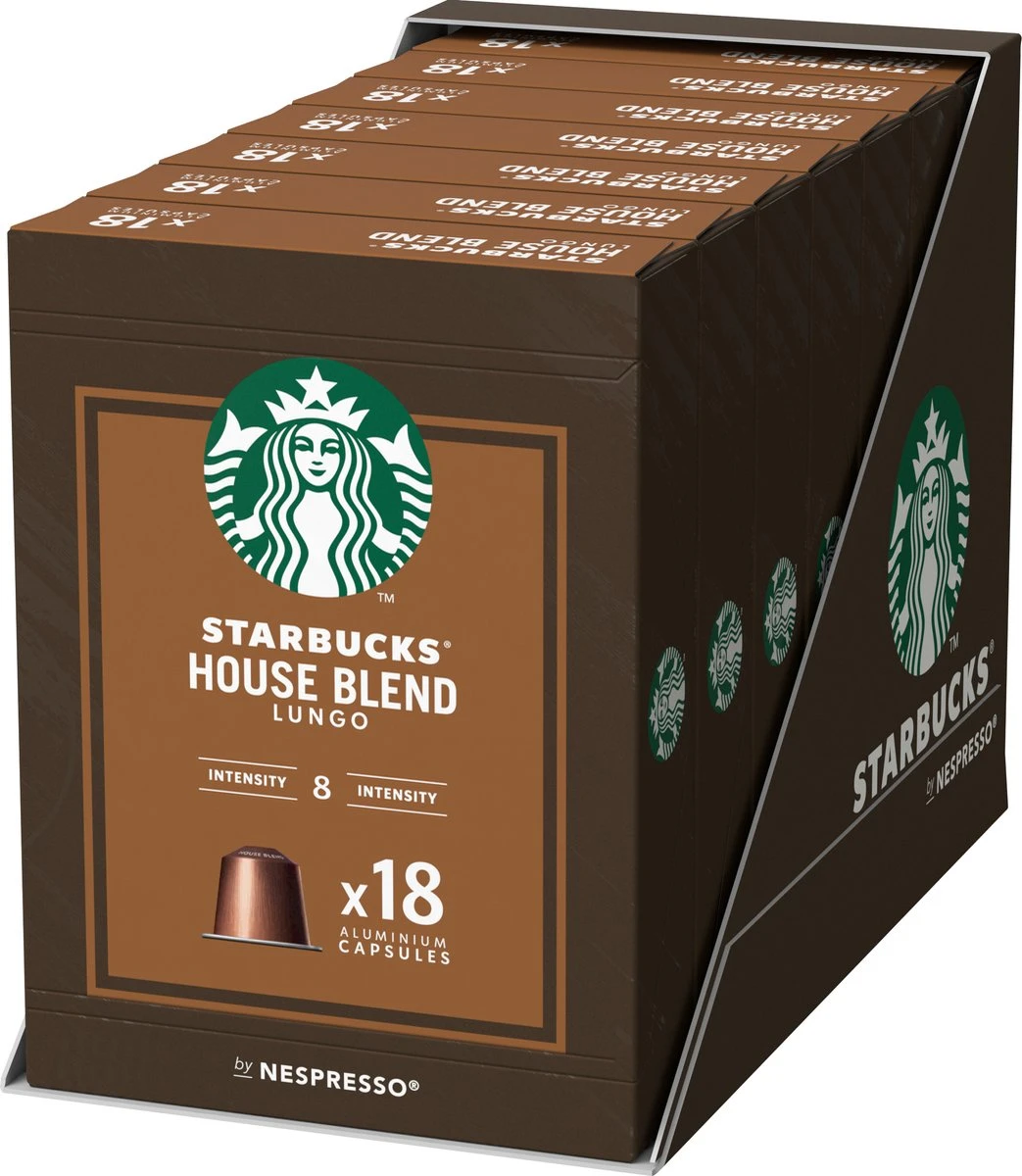 Starbucks by Nespresso capsules Medium House Blend - 7 doosjes à 18 koffiecups Starbucks By Nespresso Capsules Medium House Blend - 7 Doosjes à 18 Koffiecups -Lavazza Winkel 1043x1200 4