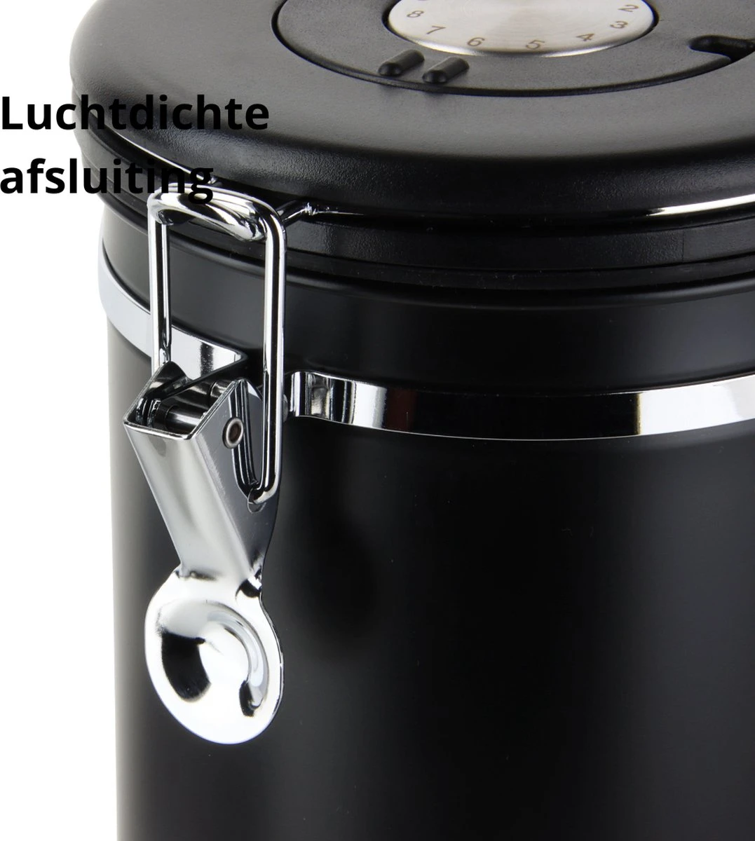 Castagnola Koffie Bewaarbus - Luchtdicht met CO2 Uitlaat - voor 600 gram Koffiebonen - Koffieblik Matzwart Voorraadbussen - Voorraadbus - 1.8L Castagnola Koffie Bewaarbus - Luchtdicht Met CO2 Uitlaat - Voor 600 Gram Koffiebonen - Koffieblik Matzwart Voorraadbussen - Voorraadbus - 1.8L -Lavazza Winkel