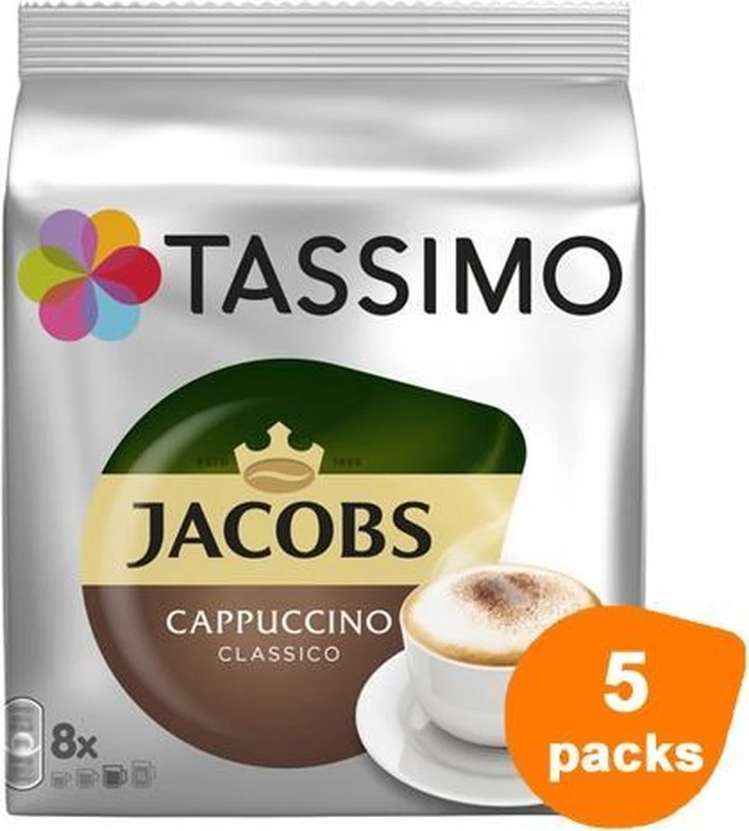 Tassimo - Jacobs Cappuccino Classico - 5x 8 T-Discs Tassimo - Jacobs Cappuccino Classico - 5x 8 T-Discs -Lavazza Winkel