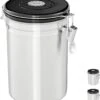 Relaxdays Voorraadbus Koffie - Koffieblik - Luchtdicht - Koffiebus - Zilver - Metaal Groot -Lavazza Winkel 1089x1200