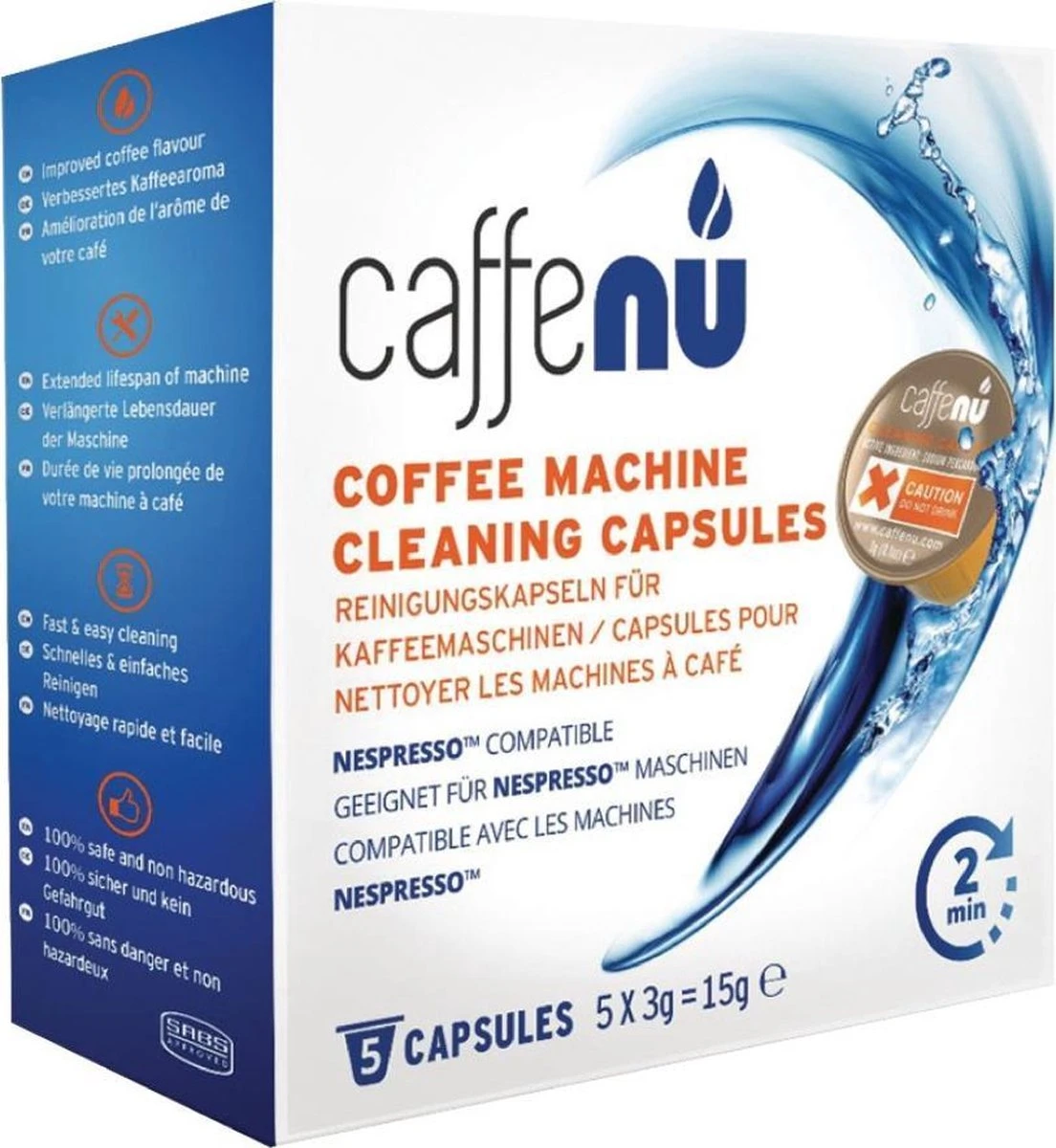 Caffenu reinigingscapsules voor espresso apparaten 5 capsules per verpakking Caffenu Reinigingscapsules Voor Espresso Apparaten 5 Capsules Per Verpakking -Lavazza Winkel 1104x1200 2