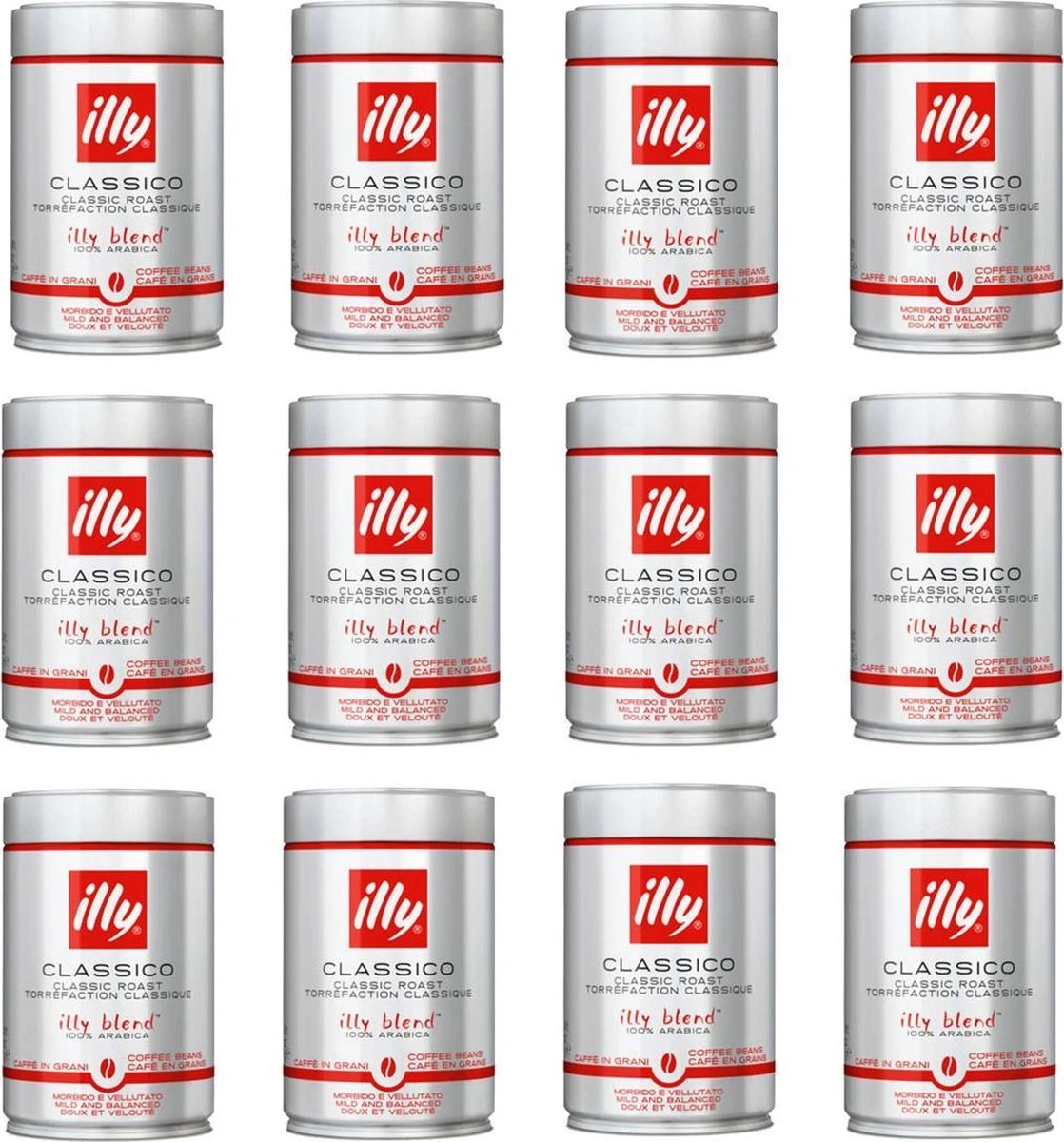 Illy koffiebonen classico - 12 x 250 gram Illy Koffiebonen Classico - 12 X 250 Gram -Lavazza Winkel