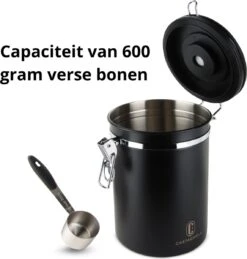 Castagnola Koffie Bewaarbus - Luchtdicht Met CO2 Uitlaat - Voor 600 Gram Koffiebonen - Koffieblik Matzwart Voorraadbussen - Voorraadbus - 1.8L 5 Castagnola Koffie Bewaarbus - Luchtdicht Met CO2 Uitlaat - Voor 600 Gram Koffiebonen - Koffieblik Matzwart Voorraadbussen - Voorraadbus - 1.8L -Lavazza Winkel 1145x1200 1