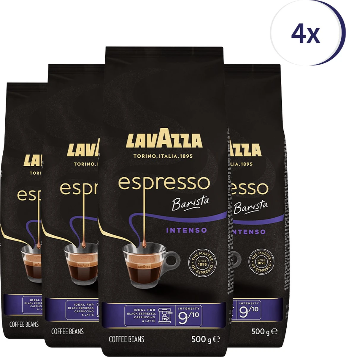 Lavazza Espresso Barista Intenso koffiebonen - 500 gram x4 Lavazza Espresso Barista Intenso Koffiebonen - 500 Gram X4 -Lavazza Winkel