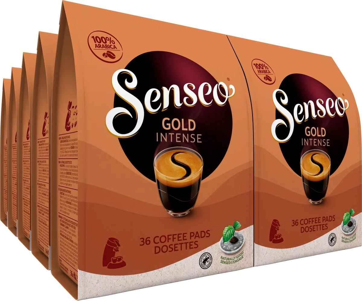 Senseo Gold Intense Koffiepads - 7/9 Intensiteit - 4 x 36 pads Senseo Gold Intense Koffiepads - 7/9 Intensiteit - 4 X 36 Pads -Lavazza Winkel