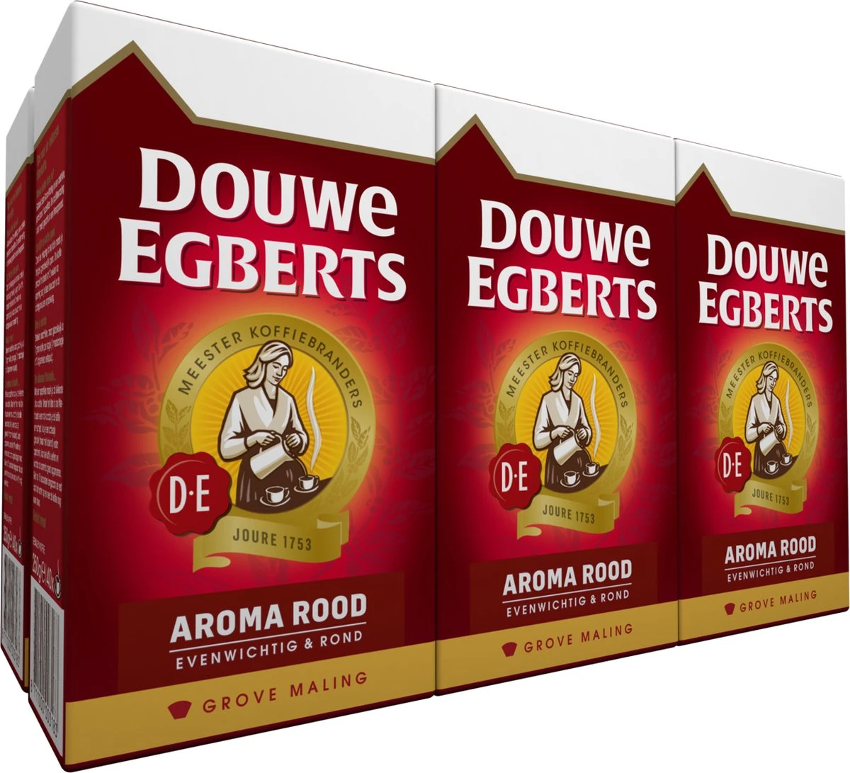Douwe Egberts Aroma Rood Grove Maling filterkoffie - 6 x 500 gram Douwe Egberts Aroma Rood Grove Maling Filterkoffie - 6 X 500 Gram -Lavazza Winkel