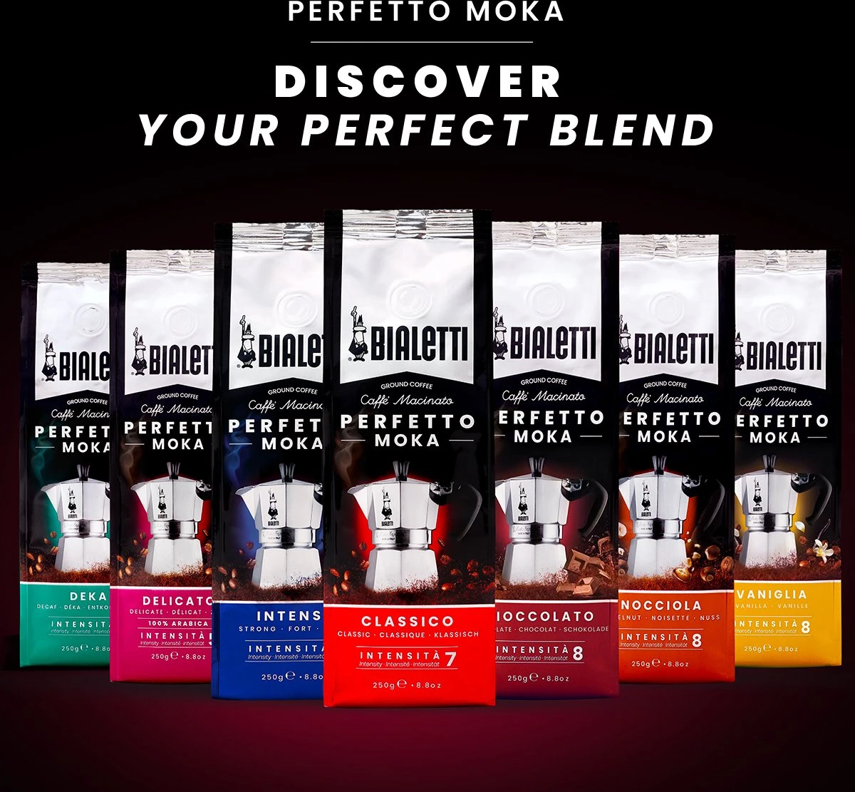 Bialetti Moka Hazelnut gemalen koffie - 4x 250 gram Bialetti Moka Hazelnut Gemalen Koffie - 4x 250 Gram -Lavazza Winkel