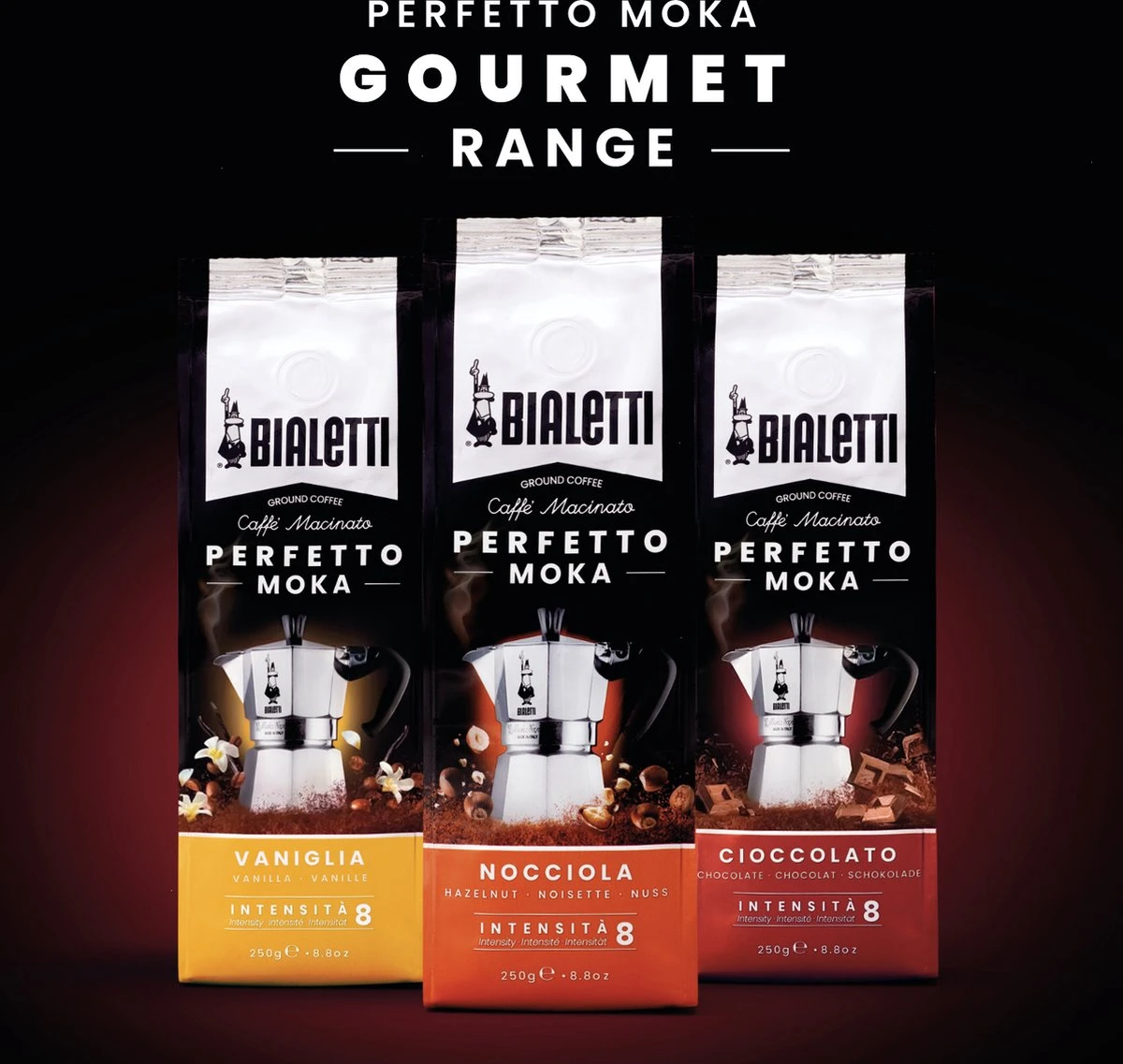 Bialetti Moka Intenso gemalen koffie - 4 x 250 gram Bialetti Moka Intenso Gemalen Koffie - 4 X 250 Gram -Lavazza Winkel 1200x1137 1