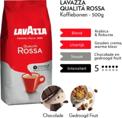 Lavazza Qualita Rossa Koffiebonen - 500 Gram X4 5 Lavazza Qualita Rossa Koffiebonen - 500 Gram X4 -Lavazza Winkel 1200x1162