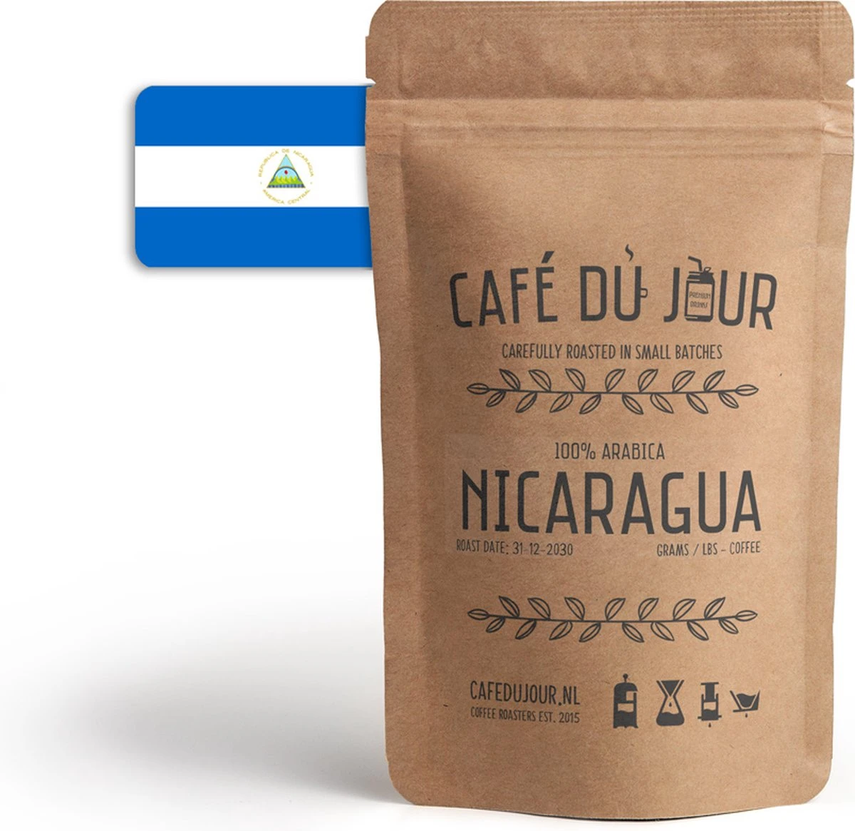 Café du Jour 100% arabica Nicaragua 1 kilo vers gebrande koffiebonen Café Du Jour 100% Arabica Nicaragua 1 Kilo Vers Gebrande Koffiebonen -Lavazza Winkel