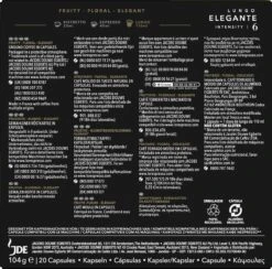 L'OR Lungo Elegante Koffiecups - Intensiteit 6/12 - 10 X 20 Capsules 4 L'OR Lungo Elegante Koffiecups - Intensiteit 6/12 - 10 X 20 Capsules -Lavazza Winkel 1200x1186 6