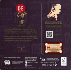 Douwe Egberts D.E Café Lungo Koffiecups - Intesiteit 8/12 - 10 X 20 Capsules -Lavazza Winkel 1200x1186 7