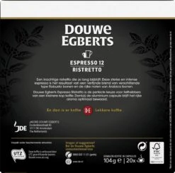 Douwe Egberts Espresso Ristretto (12) - 10 X 20 Koffiecups -Lavazza Winkel 1200x1186 8