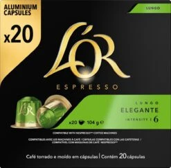 L'OR Lungo Elegante Koffiecups - Intensiteit 6/12 - 10 X 20 Capsules 11 L'OR Lungo Elegante Koffiecups - Intensiteit 6/12 - 10 X 20 Capsules -Lavazza Winkel 1200x1187 6