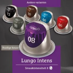 Douwe Egberts Lungo Intens Koffiecups - Intensiteit 8/12 - 10 X 20 Capsules -Lavazza Winkel 1200x1200 180