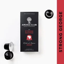 Aroma Club - Nespresso Compatible Capsules (120 St.) - No. 3 Strong George - Intensiteit 5/5 - Espresso - 100% Aluminium Koffiecups -Lavazza Winkel 1200x1200 196