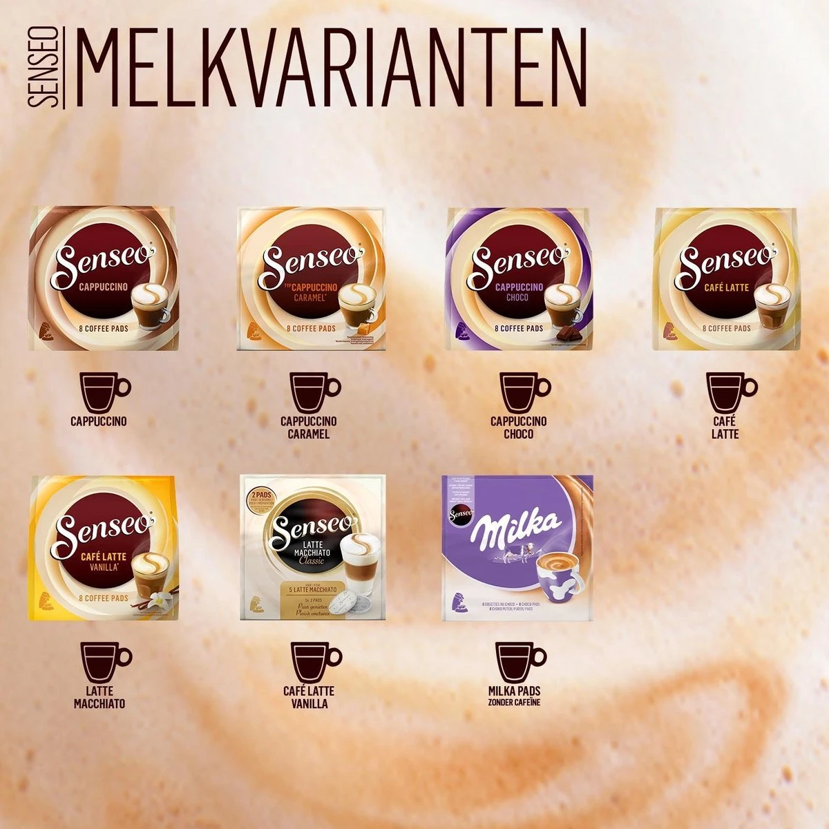 Senseo Café Latte Koffiepads - 2/9 Intensiteit - 4 x 8 pads Senseo Café Latte Koffiepads - 2/9 Intensiteit - 4 X 8 Pads -Lavazza Winkel 1200x1200 50