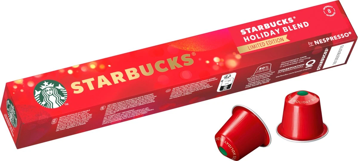 Starbucks by Nespresso capsules Holiday Blend - 12 doosjes à 10 koffiecups Starbucks By Nespresso Capsules Holiday Blend - 12 Doosjes à 10 Koffiecups -Lavazza Winkel 1200x542 3