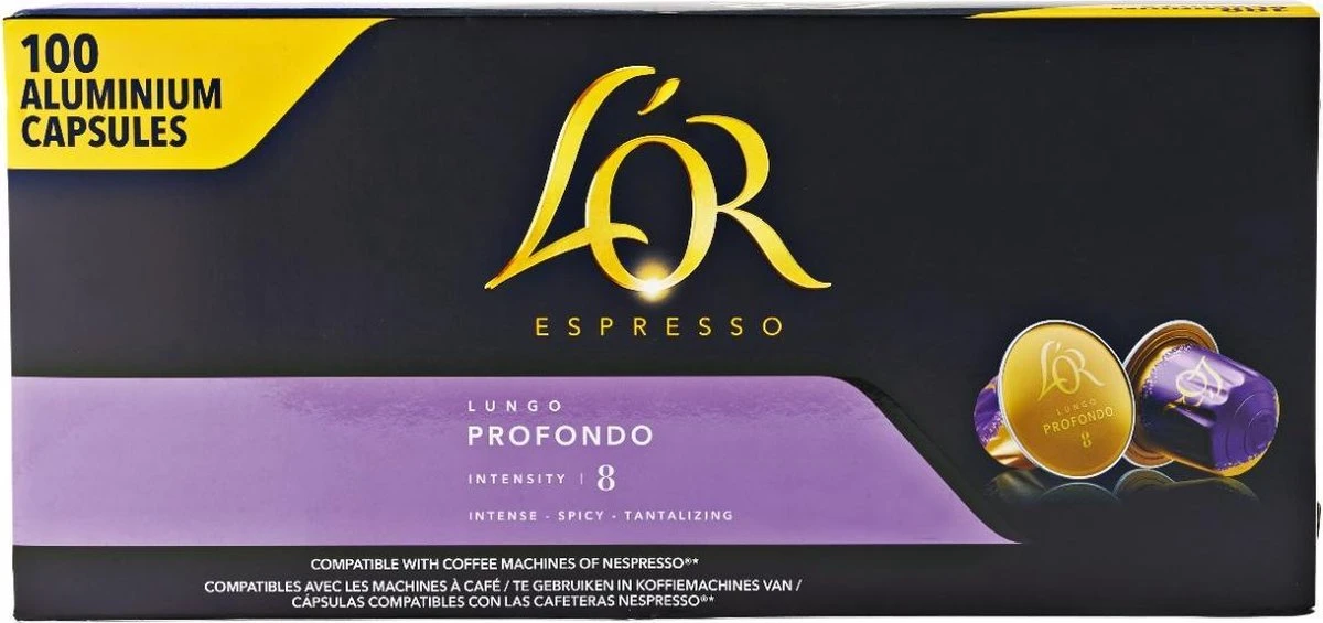 L'Or Espresso Profondo Koffiecups - 10 x 10 stuks L'Or Espresso Profondo Koffiecups - 10 X 10 Stuks -Lavazza Winkel 1200x565 1