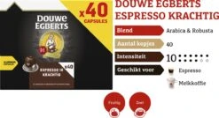 Douwe Egberts Espresso Krachtig (10) - 5 X 40 Koffiecups -Lavazza Winkel 1200x653