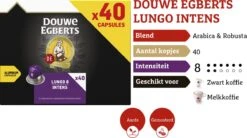 Douwe Egberts Lungo Intens (8) - 5 X 40 Koffiecups -Lavazza Winkel 1200x672 1