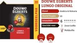 Douwe Egberts Lungo Original Koffiecups - Intensiteit 6/12 - 10 X 20 Capsules -Lavazza Winkel 1200x674 1
