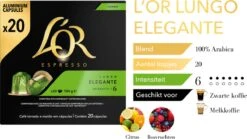 L'OR Lungo Elegante Koffiecups - Intensiteit 6/12 - 10 X 20 Capsules 7 L'OR Lungo Elegante Koffiecups - Intensiteit 6/12 - 10 X 20 Capsules -Lavazza Winkel 1200x677 1
