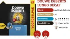 Douwe Egberts Lungo Decaf (6) - 10 X 20 Koffiecups -Lavazza Winkel 1200x681