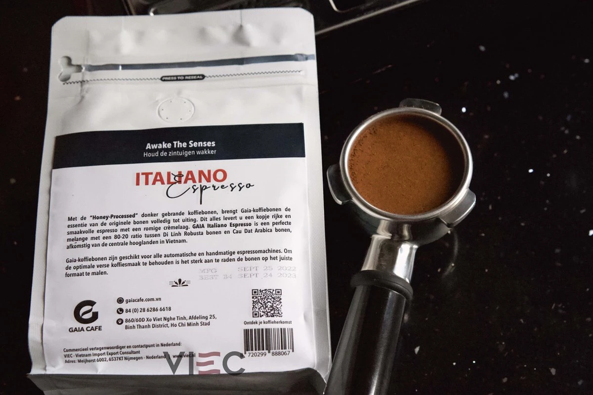 Italiano Espresso Honey Process Vietnamese Koffiebonen Aanbieding 250g GAIA Cafe Italiano Espresso Honey Process Vietnamese Koffiebonen Aanbieding 250g GAIA Cafe -Lavazza Winkel 1200x799 3