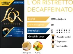 L'OR Espresso Ristretto Decaffeinato - Intensiteit 9/12 - 10 X 10 Capsules 7 L'OR Espresso Ristretto Decaffeinato - Intensiteit 9/12 - 10 X 10 Capsules -Lavazza Winkel 1200x889 7