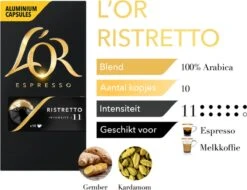 L'OR Espresso Ristretto (11) - 10 X 10 Koffiecups 7 L'OR Espresso Ristretto (11) - 10 X 10 Koffiecups -Lavazza Winkel 1200x921