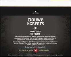 Douwe Egberts Espresso Ristretto Koffiecups (12) - 5 X 40 Koffiecups -Lavazza Winkel 1200x966 1