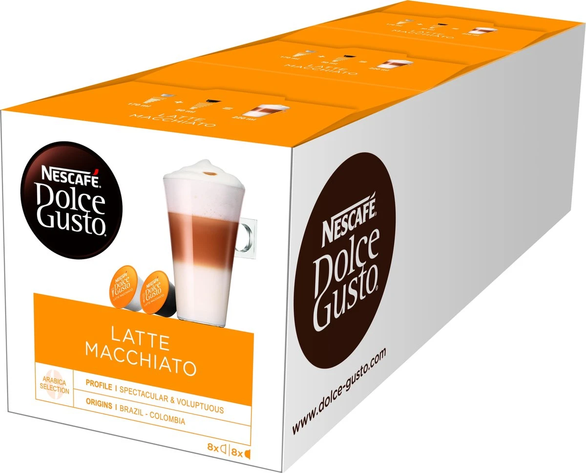 Nescafé Dolce Gusto Latte Macchiato capsules - 48 koffiecups Nescafé Dolce Gusto Latte Macchiato Capsules - 48 Koffiecups -Lavazza Winkel