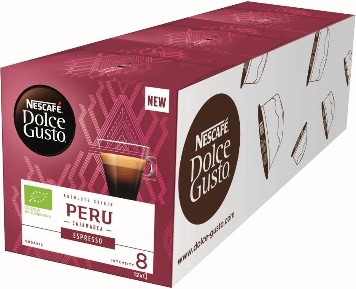 Nescafé Dolce Gusto Espresso Peru capsules - 36 koffiecups - GB-ORG-05 Nescafé Dolce Gusto Espresso Peru Capsules - 36 Koffiecups - GB-ORG-05 -Lavazza Winkel 1200x975 1