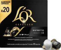L'OR Espresso Ristretto Koffiecups - Intensiteit 11/12 - 10 X 20 Capsules 5 L'OR Espresso Ristretto Koffiecups - Intensiteit 11/12 - 10 X 20 Capsules -Lavazza Winkel 1200x975