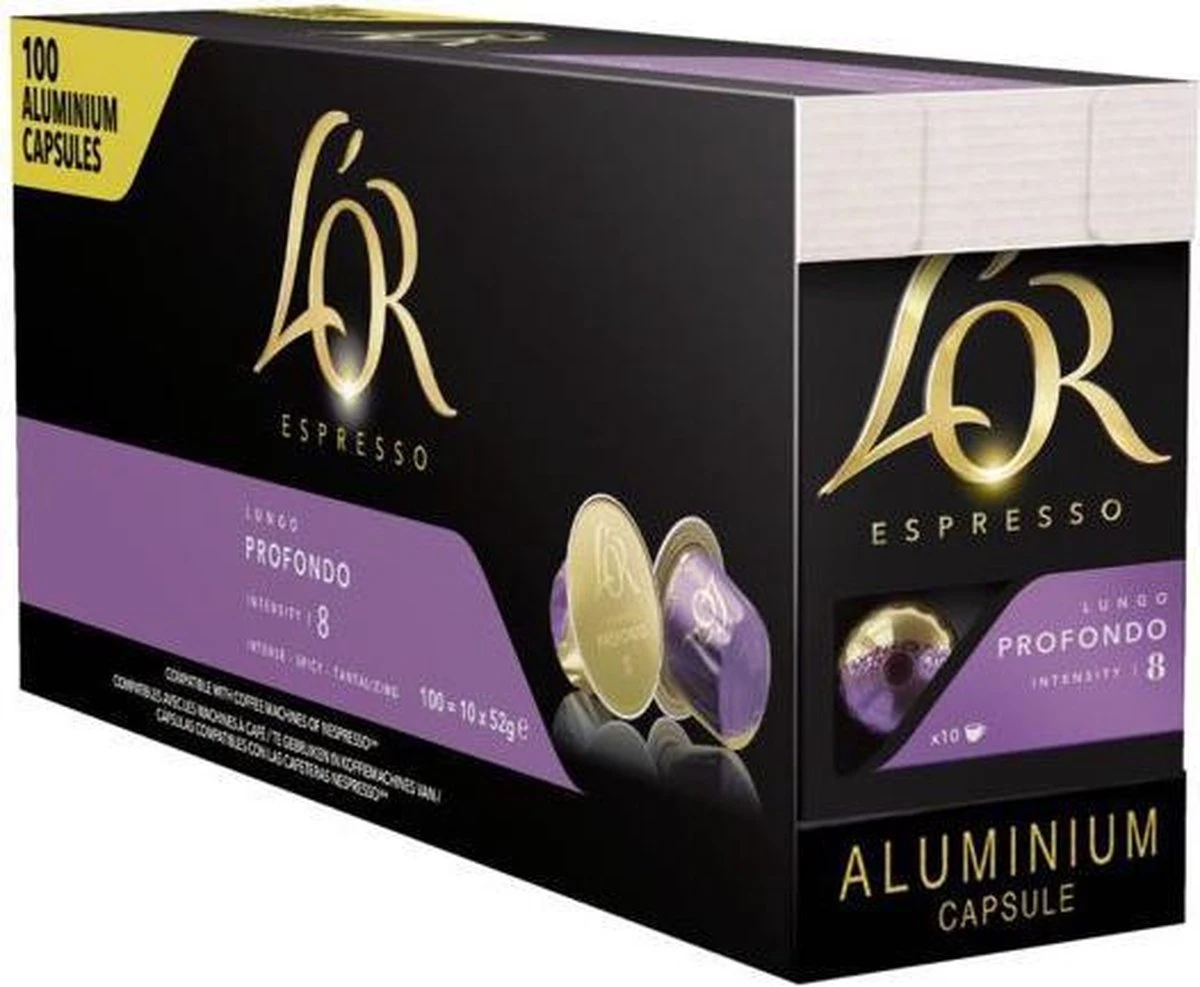 L'Or Espresso Profondo Koffiecups - 10 x 10 stuks L'Or Espresso Profondo Koffiecups - 10 X 10 Stuks -Lavazza Winkel 1200x987 2