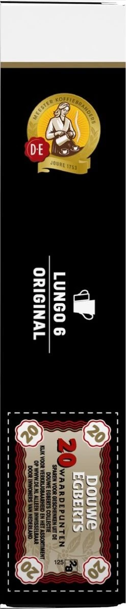 Douwe Egberts Lungo Original Koffiecups - Intensiteit 6/12 - 10 X 20 Capsules -Lavazza Winkel 249x1200 2