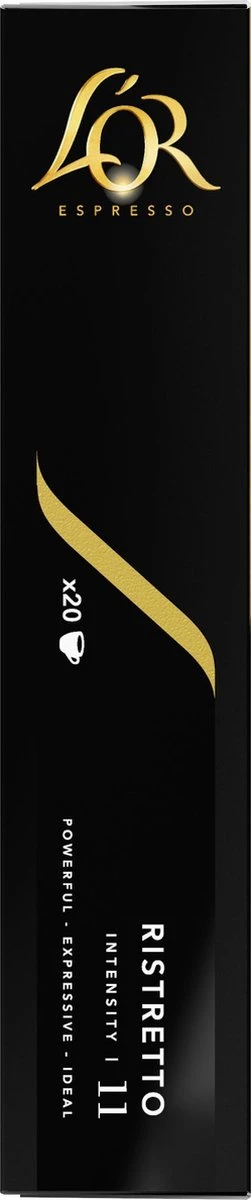L'OR Espresso Ristretto Koffiecups - Intensiteit 11/12 - 10 x 20 capsules L'OR Espresso Ristretto Koffiecups - Intensiteit 11/12 - 10 X 20 Capsules -Lavazza Winkel 251x1200 4
