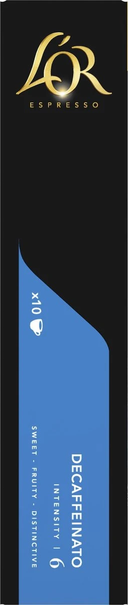 L'OR Espresso Decaffeinato Koffiecups - Intensiteit 6/12 - 10 x 10 capsules L'OR Espresso Decaffeinato Koffiecups - Intensiteit 6/12 - 10 X 10 Capsules -Lavazza Winkel 255x1200 11