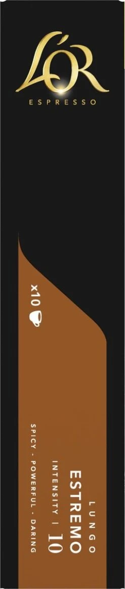 L'OR Lungo Estremo Koffiecups - Intensiteit 10/12 - 10 X 10 Capsules -Lavazza Winkel 255x1200 3
