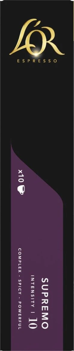 L'OR Espresso Supremo Koffiecups - Intensiteit 10/12 - 10 X 10 Capsules -Lavazza Winkel 255x1200 5