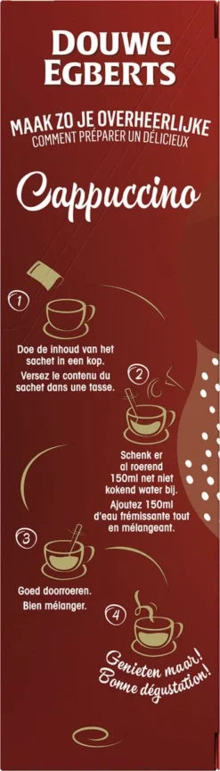 Douwe Egberts Verwenkoffie Cappuccino Oploskoffie - 5 X 10 Zakjes -Lavazza Winkel 343x1200