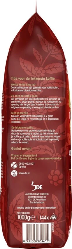 Douwe Egberts Aroma Rood Koffiebonen - 4 X 1000 Gram - Extra Grote Verpakking -Lavazza Winkel 350x1200