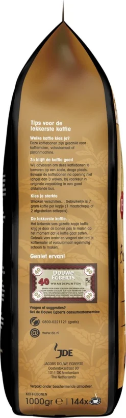 Douwe Egberts Excellent Gold Koffiebonen - 5/9 Intensiteit - 4 X 1kg -Lavazza Winkel 364x1200 5