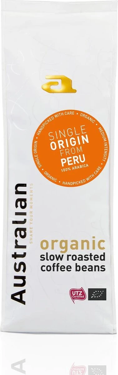 Australian Single Origin Peru Koffiebonen - 4 x 750 gram - UTZ organic Australian Single Origin Peru Koffiebonen - 4 X 750 Gram - UTZ Organic -Lavazza Winkel