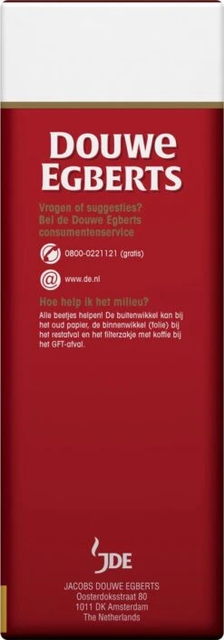 Douwe Egberts Aroma Rood Grove Maling Filterkoffie - 6 X 500 Gram 5 Douwe Egberts Aroma Rood Grove Maling Filterkoffie - 6 X 500 Gram -Lavazza Winkel 421x1200 1