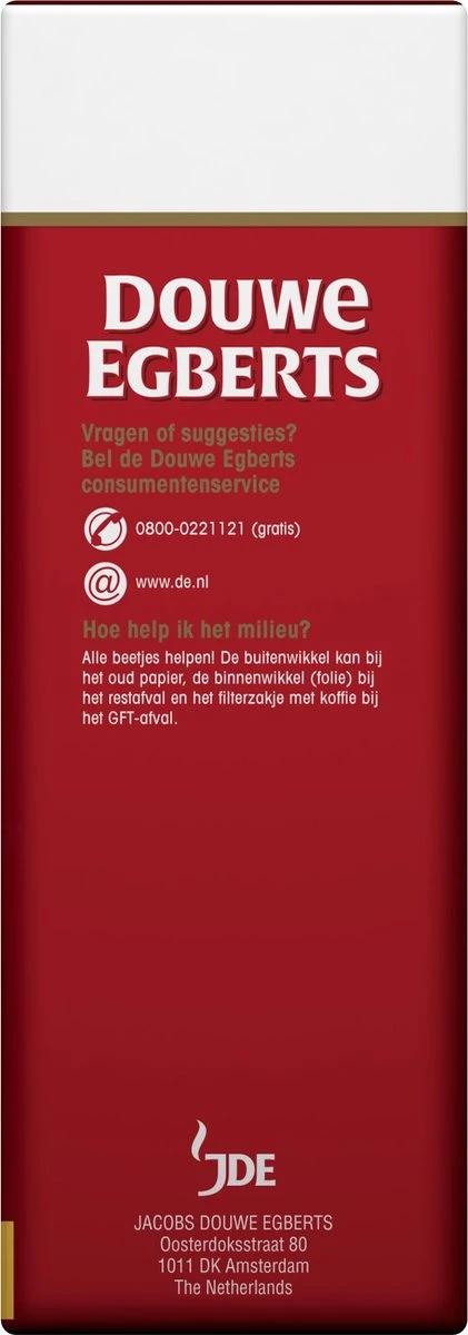 Douwe Egberts Aroma Rood Grove Maling filterkoffie - 6 x 500 gram Douwe Egberts Aroma Rood Grove Maling Filterkoffie - 6 X 500 Gram -Lavazza Winkel 421x1200 1