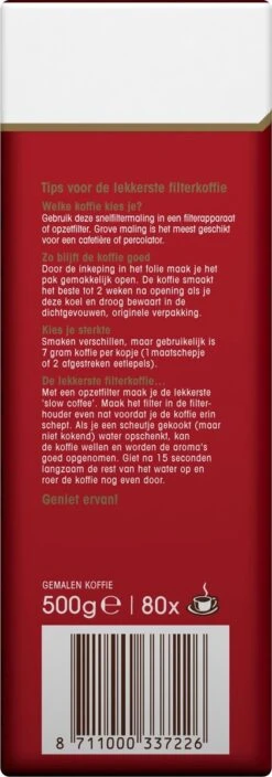 Douwe Egberts Aroma Rood Donker Filterkoffie - 6 X 500 Gram 4 Douwe Egberts Aroma Rood Donker Filterkoffie - 6 X 500 Gram -Lavazza Winkel 421x1200 5
