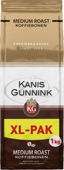 Kanis & Gunnink Medium Roast Koffiebonen - 4 X 1000 Gram - Voordeelverpakking -Lavazza Winkel 451x1200